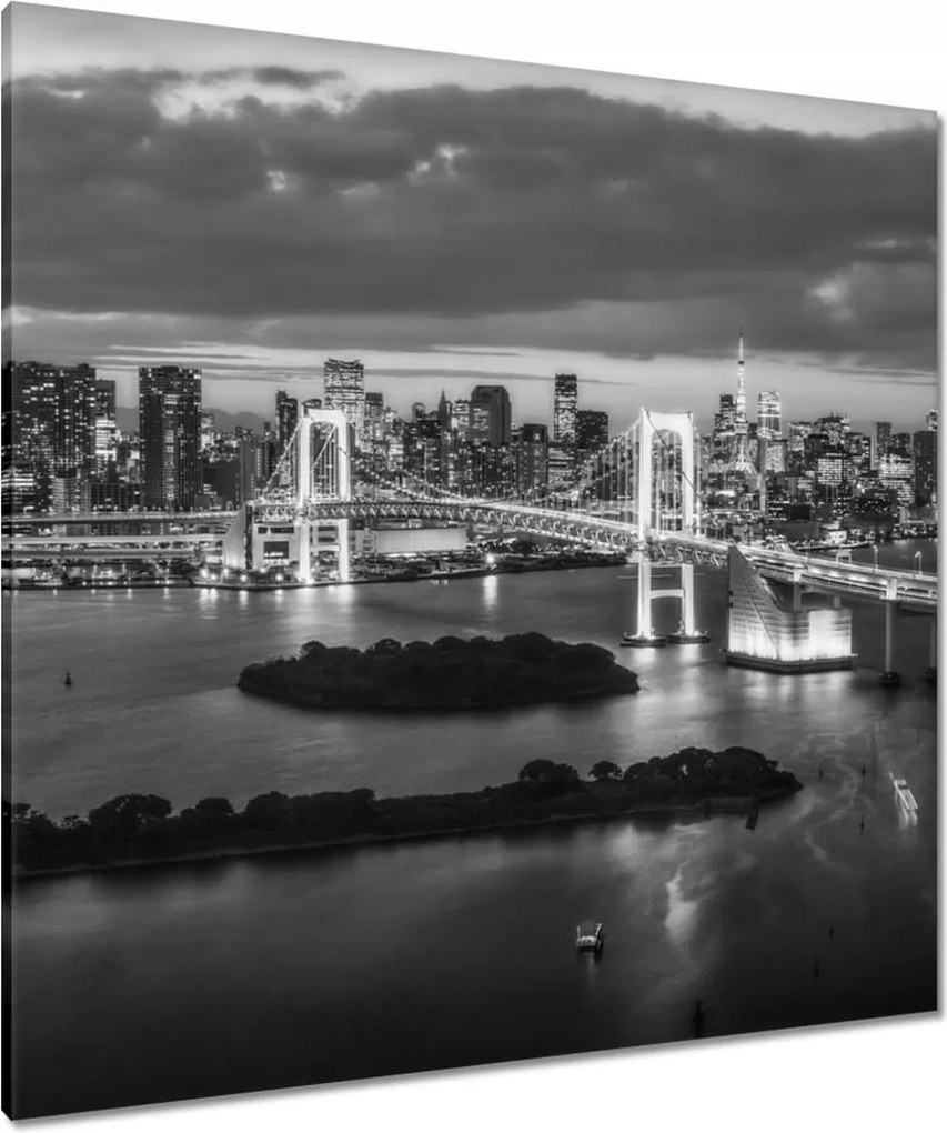 Vászonkép 90x90 Tokió Eiffel-torony híd