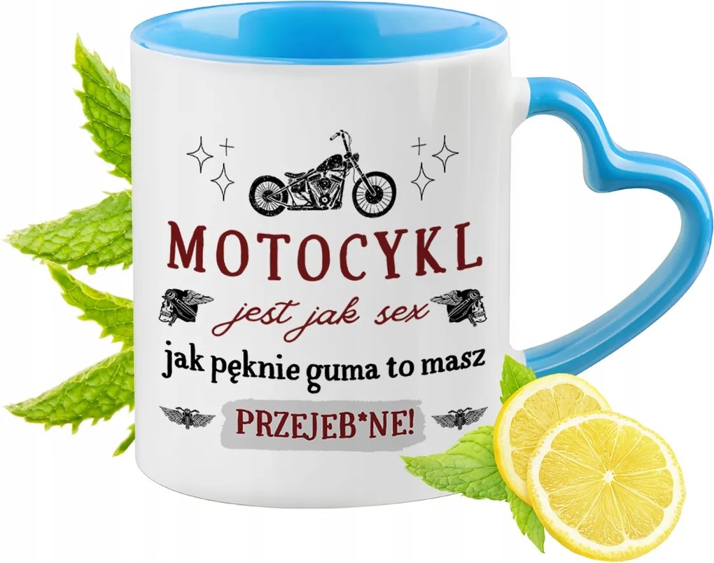 Vicces Kék Bögre Szív Alakú Füllel Ajándék