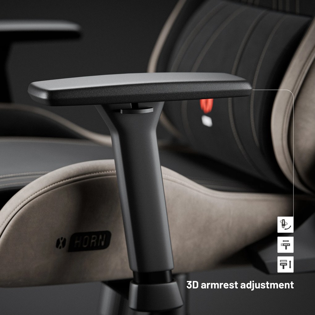 Gamer szék szövet Normal Size, fekete-bézs: Diablo X-Horn 2.0 Camel Black