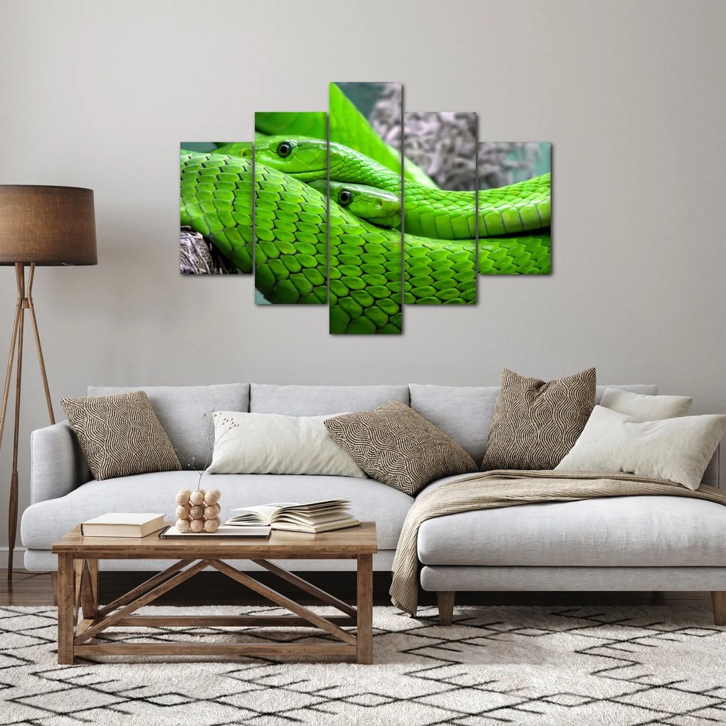 Zöld kígyók képe (150x105 cm)