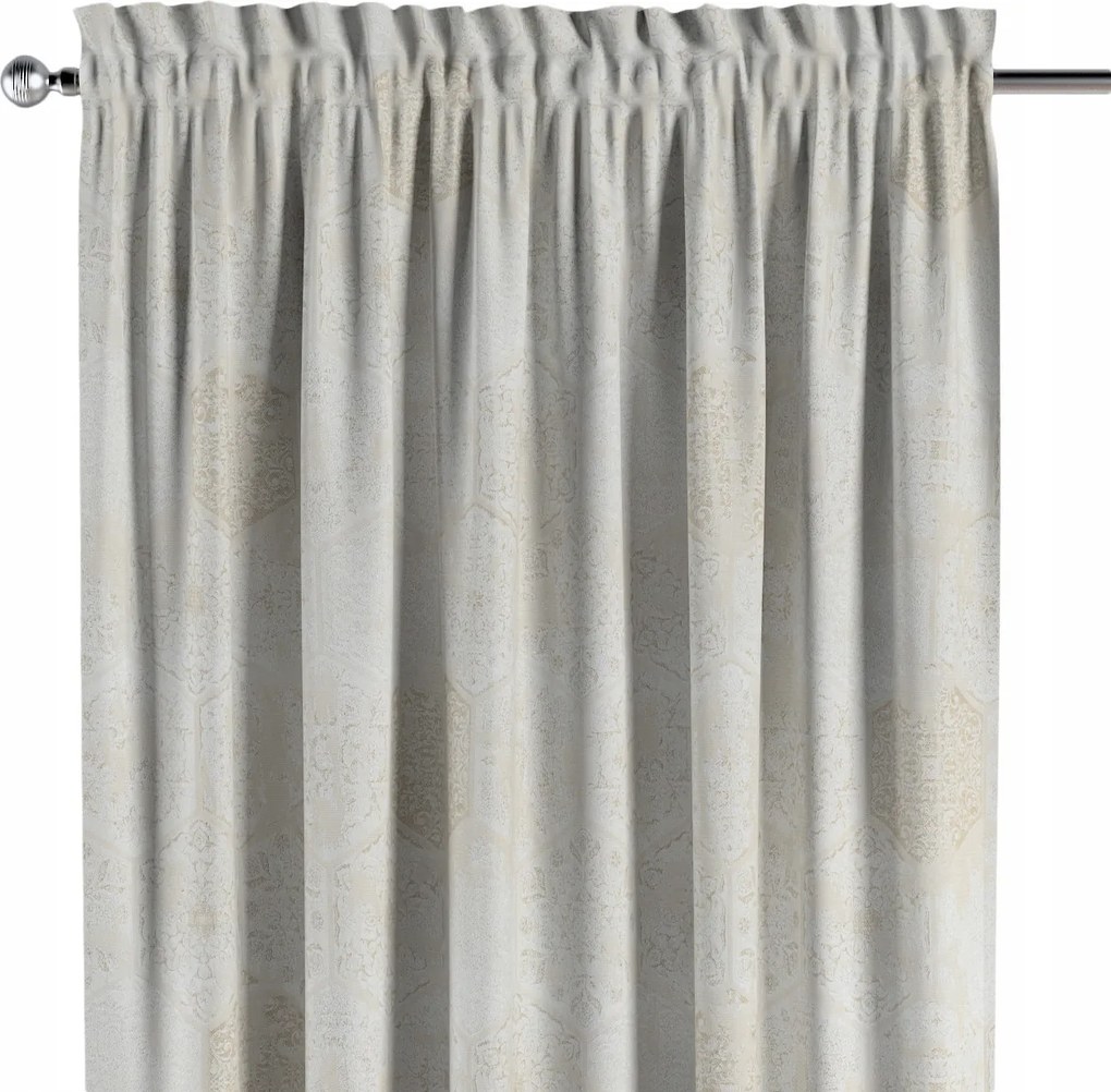 Csatornafüggöny frufruval 1 db 130x245cm szürke