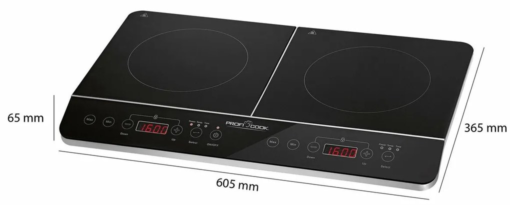 ProfiCook DKI 1067 kétzónás indukciós főzőlap
