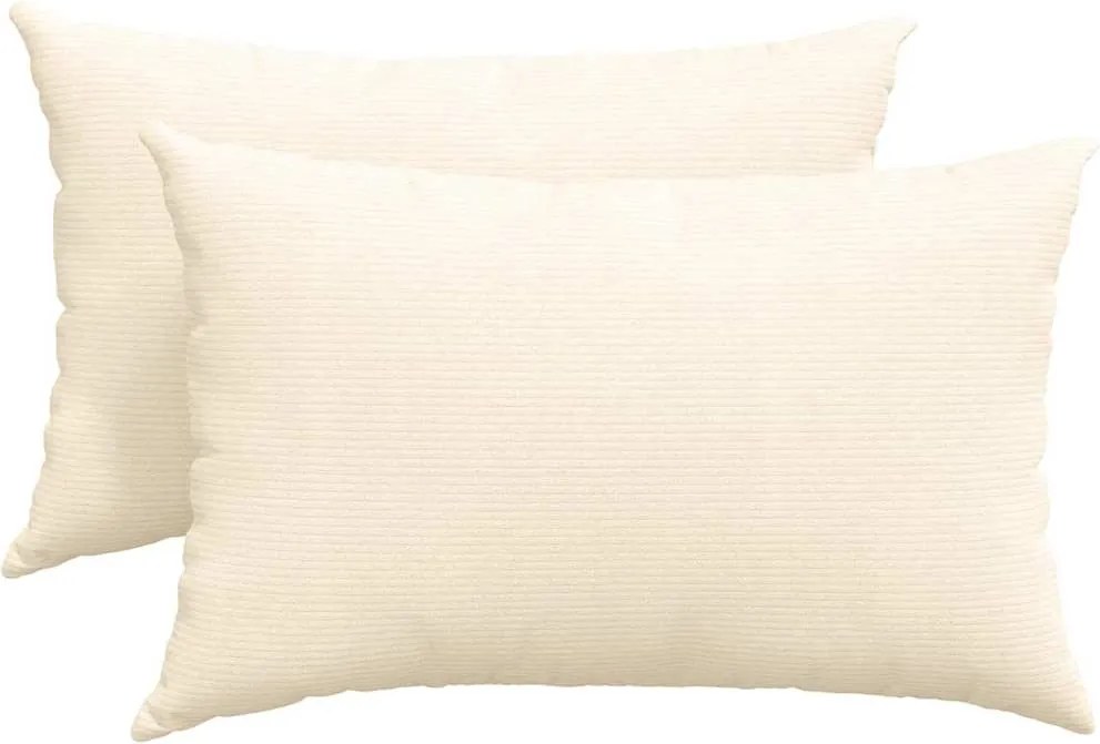 vidaXL Kanapé párnák 2 pcs Krém 60 x 40 cm Bársonyos szövet