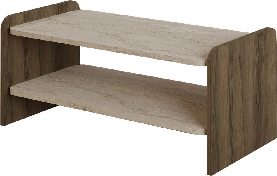 Amon - Travertine, Antique Walnut