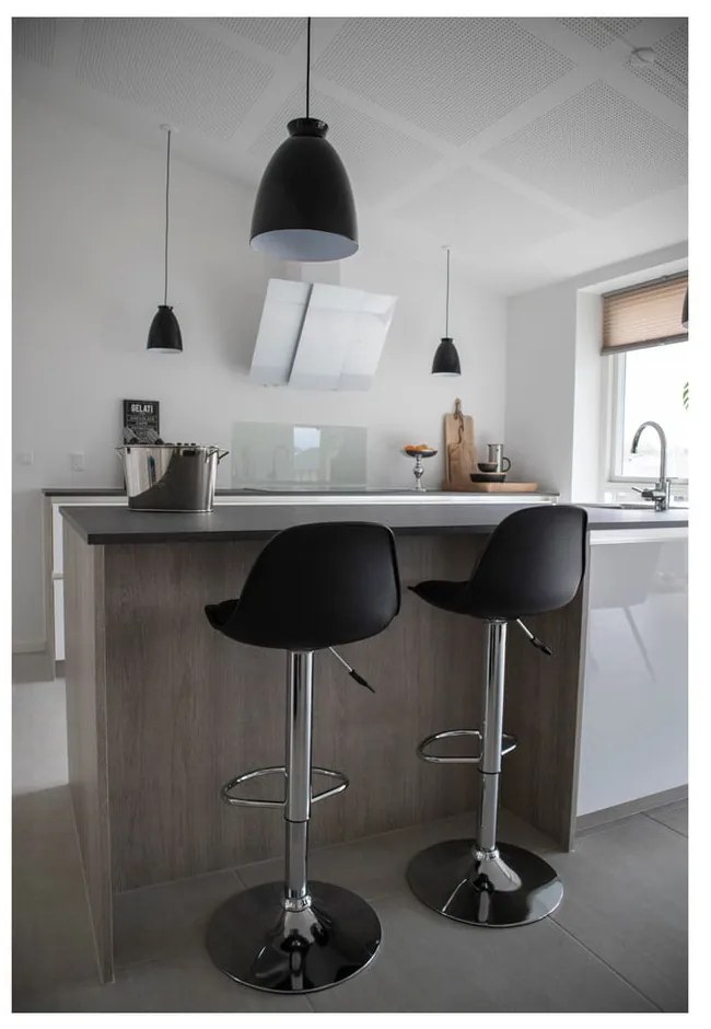 Fekete forgó bárszék szett 2 db-os 82 cm Trondheim – House Nordic