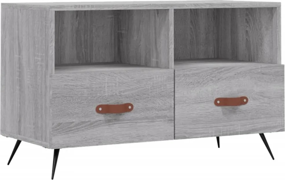 vidaXL szürke sonoma színű szerelt fa TV-szekrény 80x36x50 cm