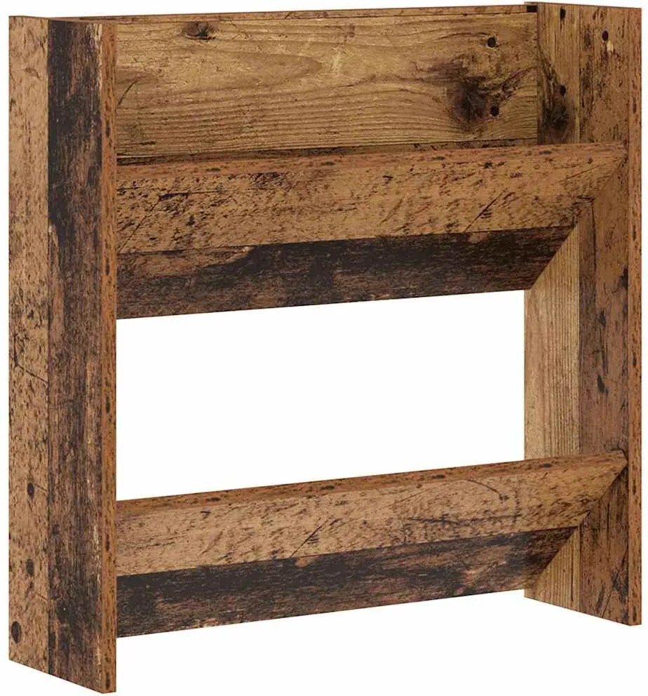 vidaXL Cipőszekrény polcokkal Öreg fa 60 x 18 x 60 cm Faanyag