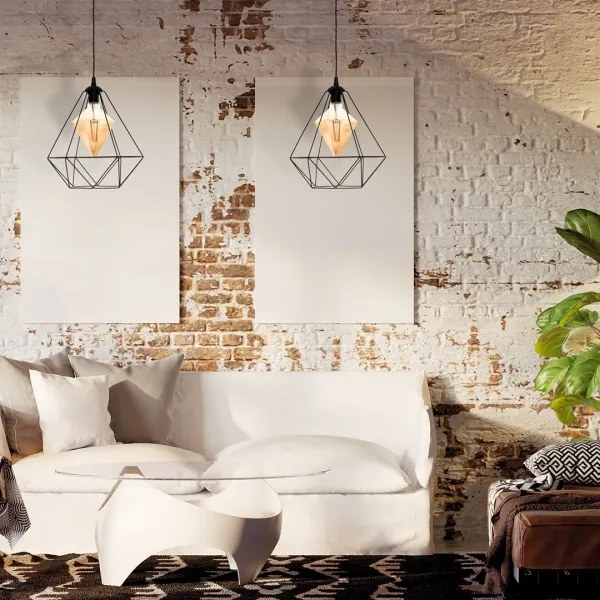 LED Csillár zsinóron ALAMBRE 1xE27/4W/230V fekete