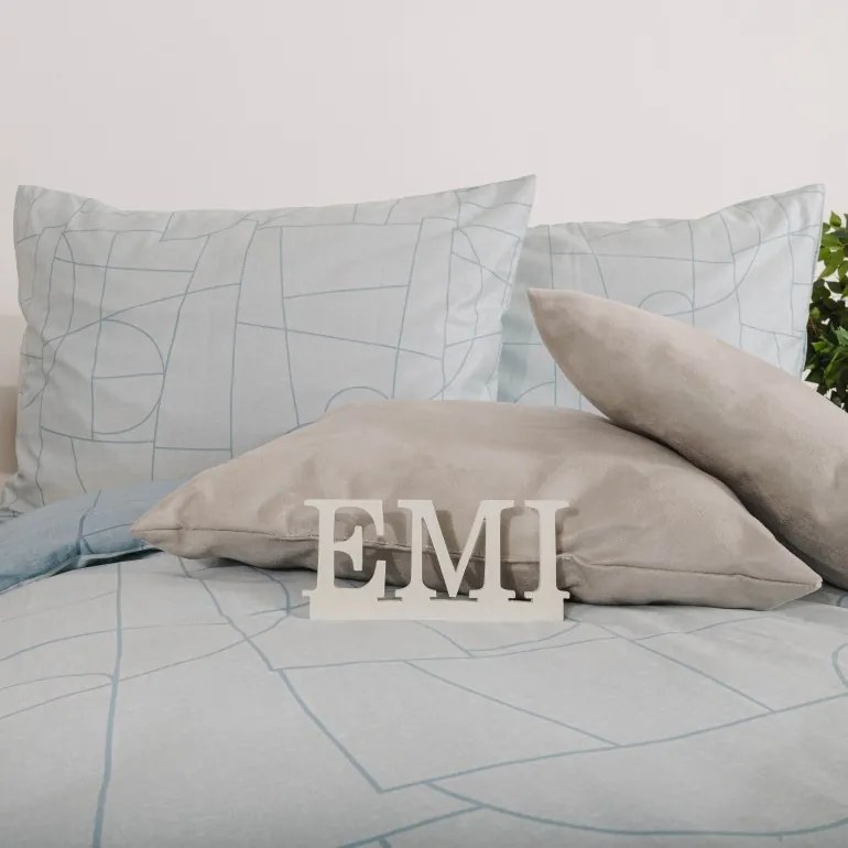 EMI Velur kék pamutszatén ágyneműhuzat