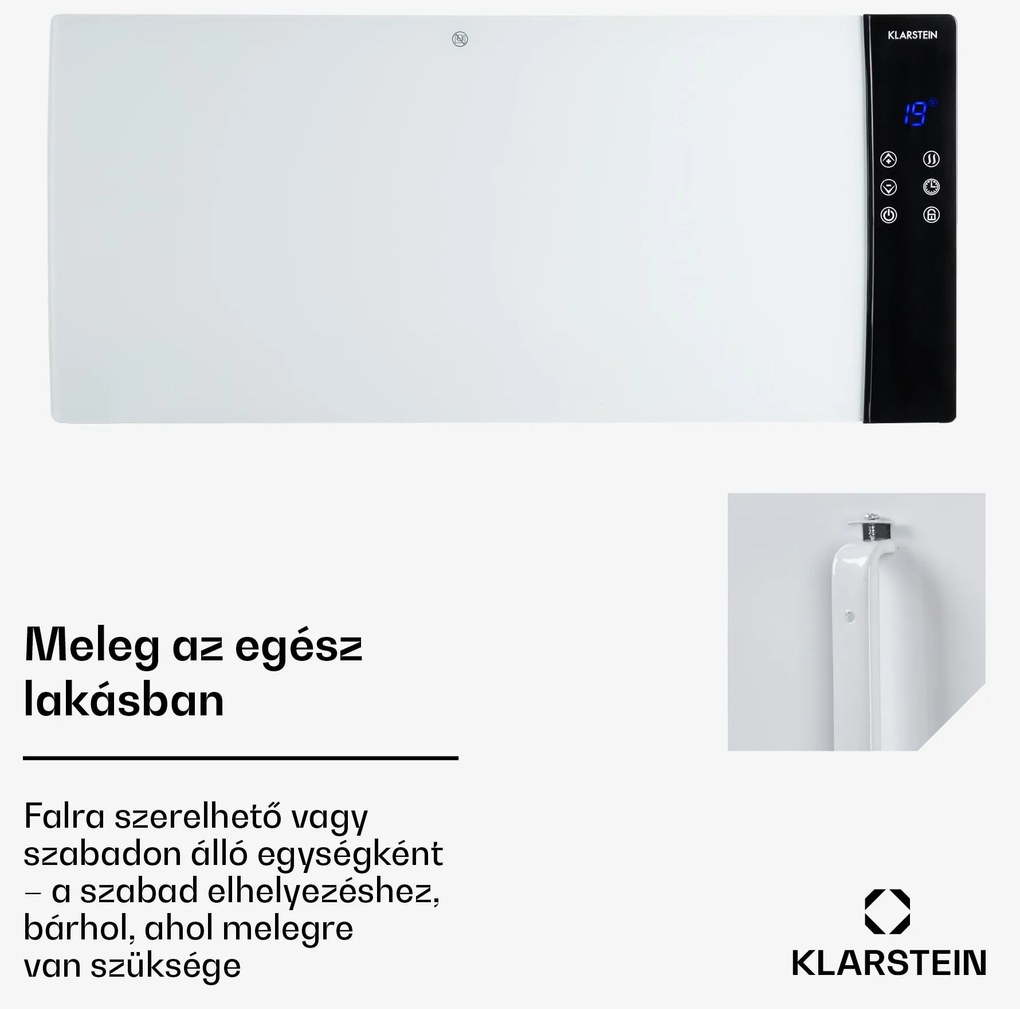 Klarstein Lindholm, konvektor, termosztát, időzítő, 2000 W