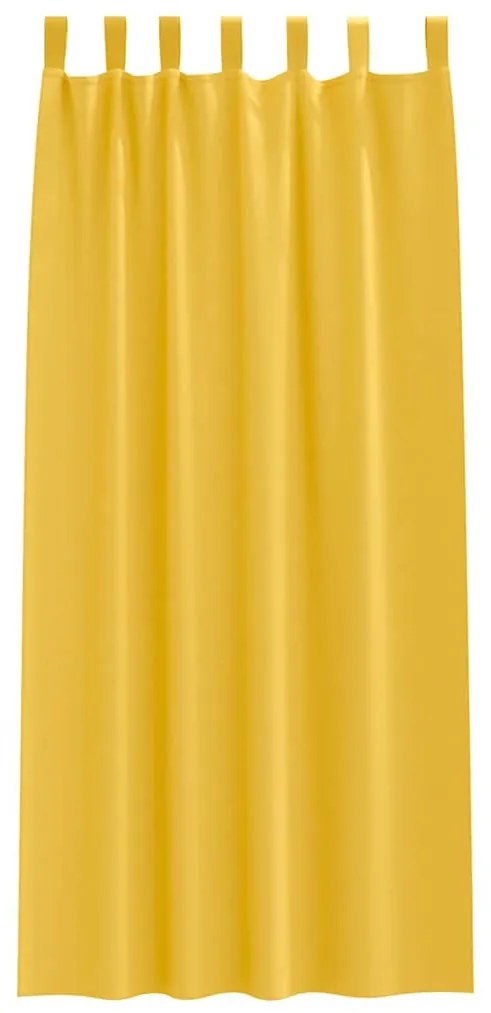 Függönyök függönyökkel 2 pcs mustársárga 245x140cm Poliészter