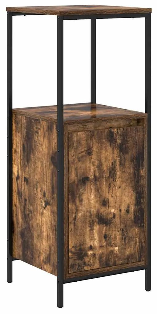 füstölt tölgy fürdőszobaszekrény polcokkal 36x35x95 cm
