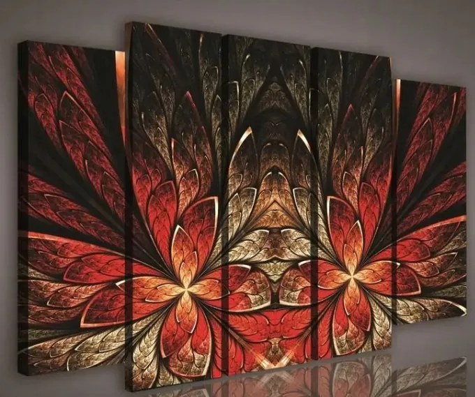 Vászonkép 150x100 Absztrakt Fraktál Polisztirol Keret nélküli Energia Szimmetria Minta