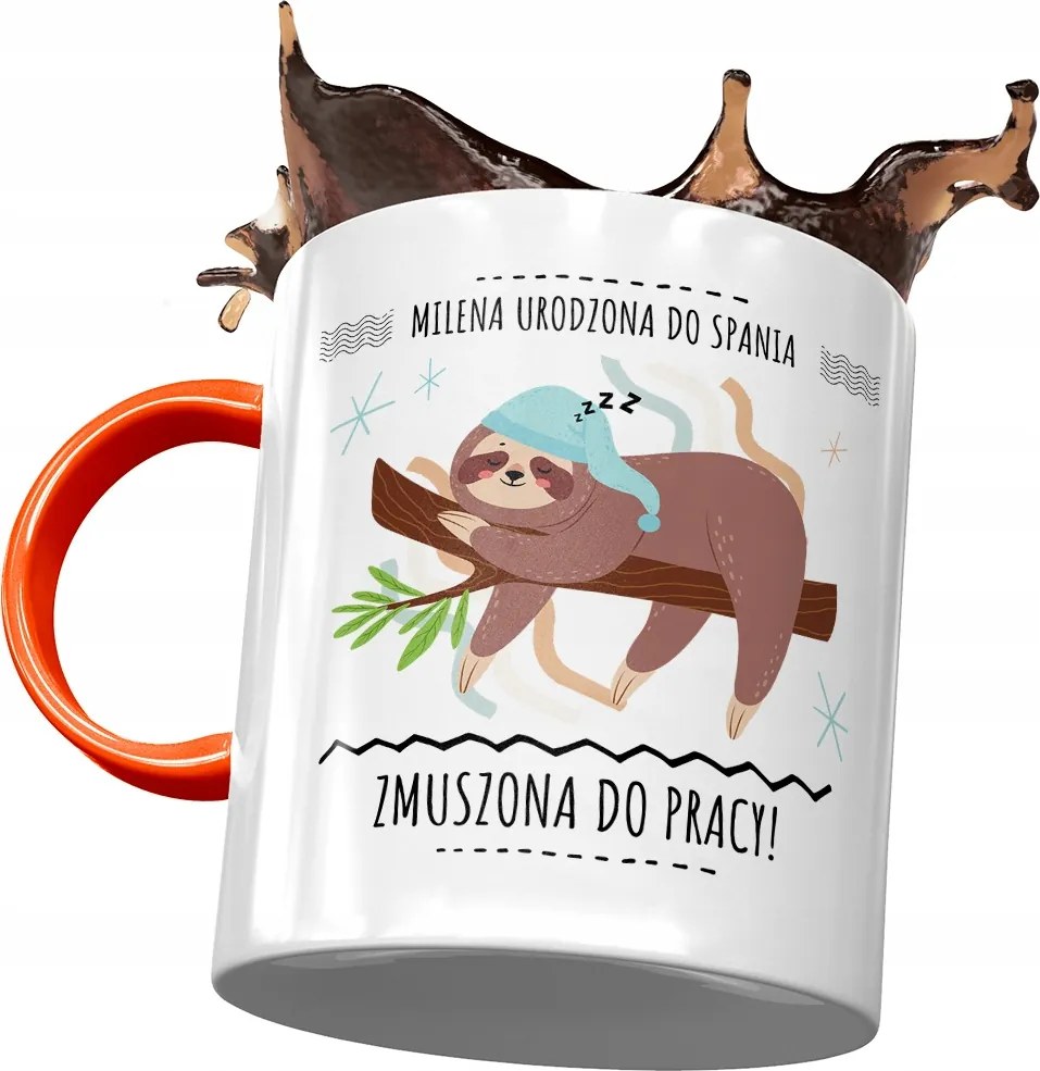 Narancssárga Bögre Milena Barátnőknek Ajándék Nyomtatott Fotóval