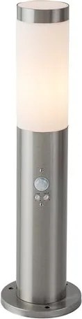 RÁBALUX 8267 INOX TORCH Mozgásérzékelős Állólámpa Szatin Króm E27 IP44