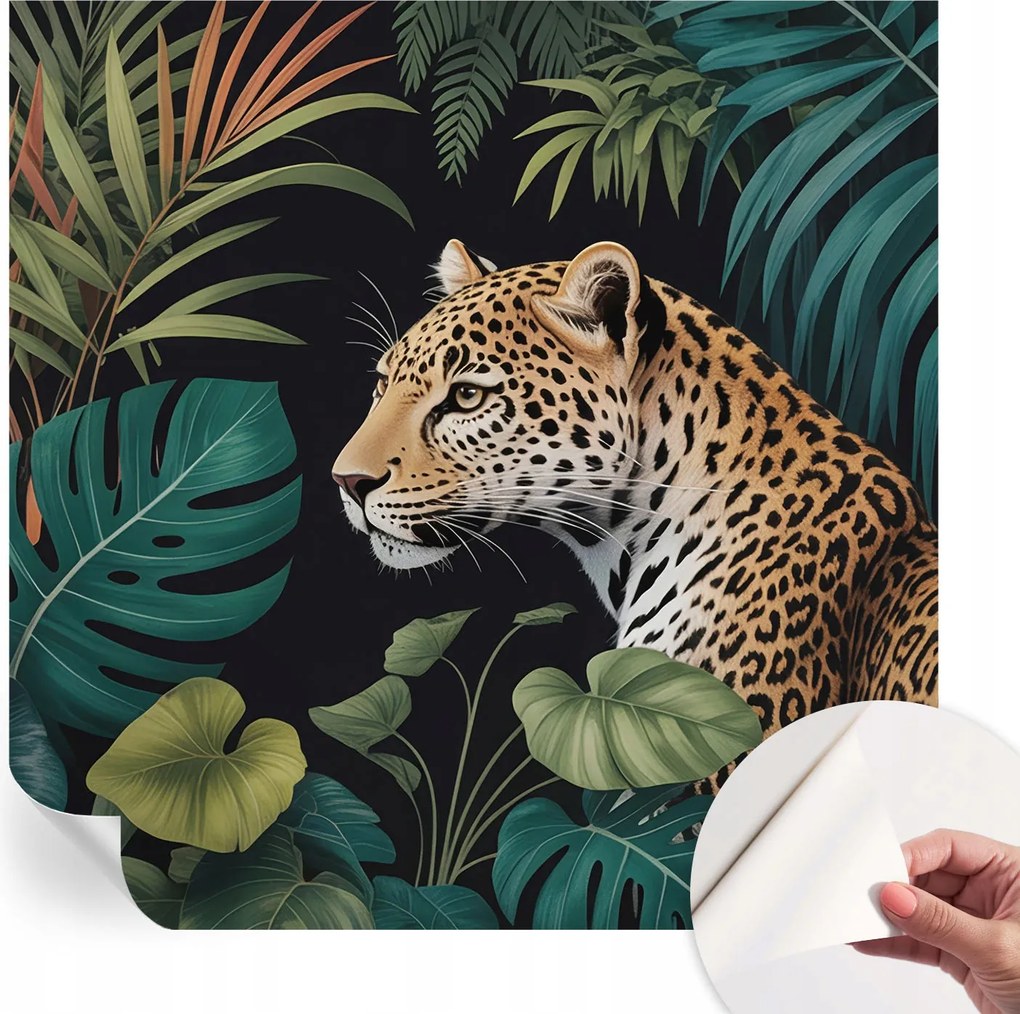 Dekoratív öntapadós fotótapéta az irodába Egzotikus leopárd 250x250 cm