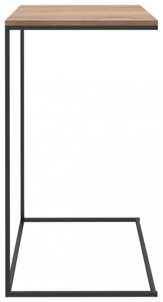 fekete szerelt fa kisasztal 55 x 35 x 66 cm