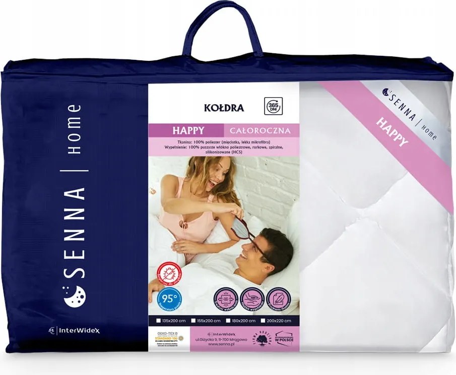 Antiallergén négyévszakos paplan Happy 135x200cm
