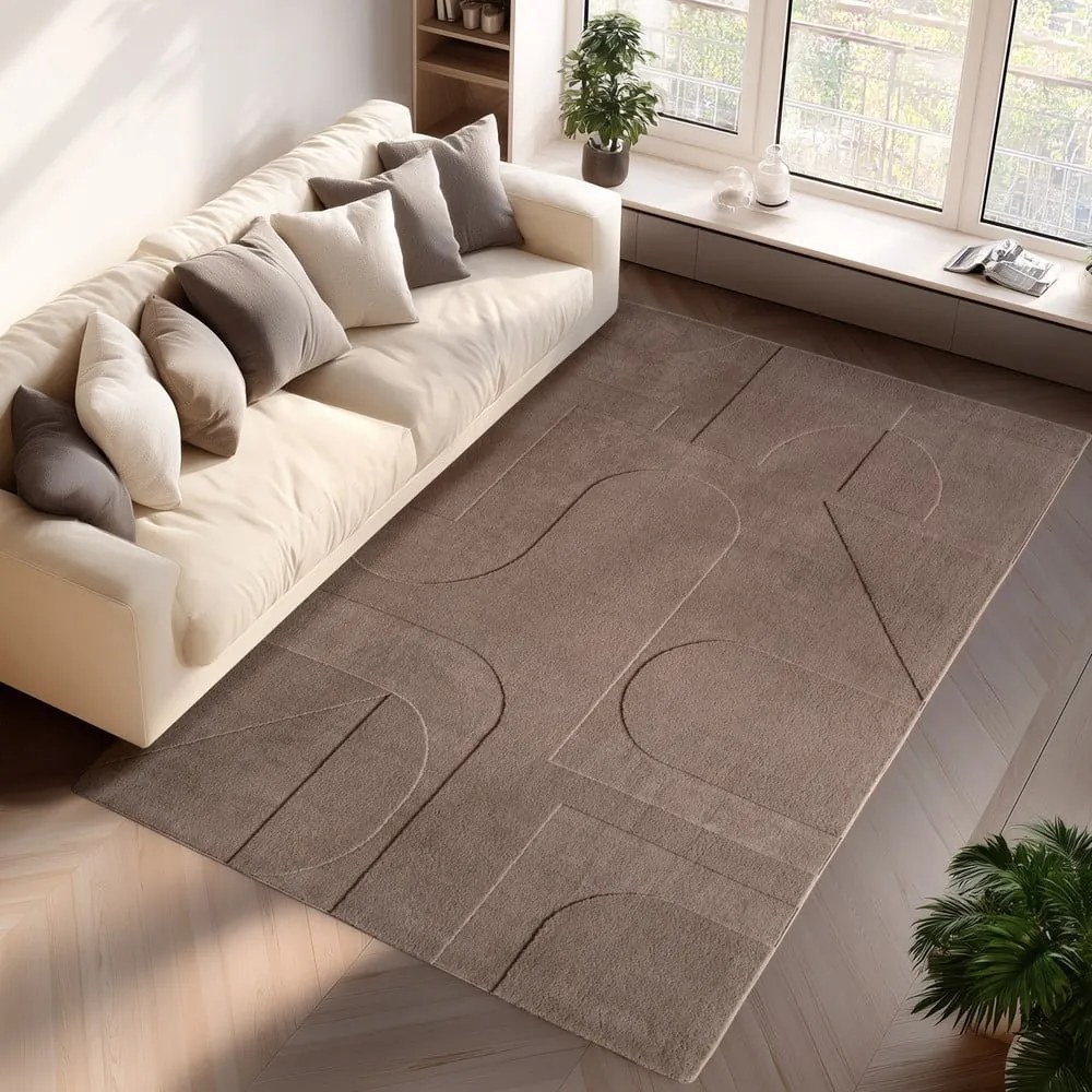 Világosbarna mosható szőnyeg 240x340 cm Pompei 1614 – Ayyildiz Carpets