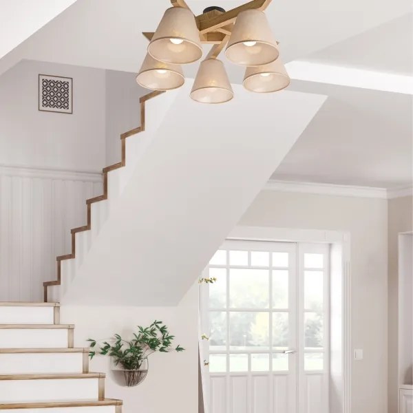 Fali lámpa ANTONIO 5xE14/40W/230V tölgy