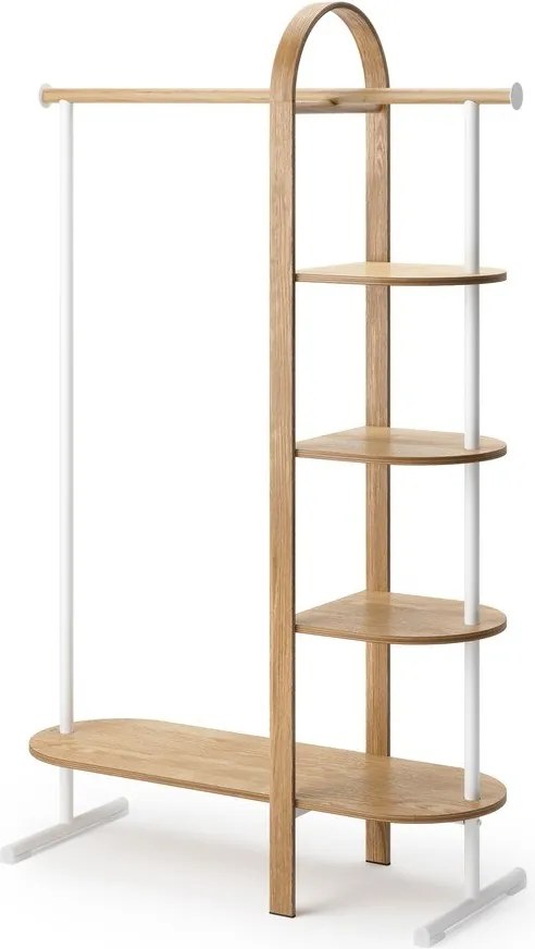 Fehér-natúr színű eukaliptusz előszoba bútor Bellwood – Umbra