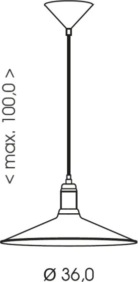 Brilagi - FORGE kábeles függeszték 1xE27/60W/230V, átm. 36 cm, barna