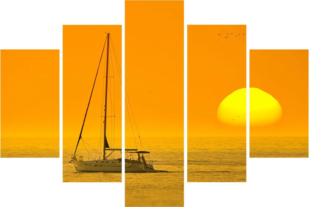 Kép - Csónak a tenger közepén (150x105 cm)