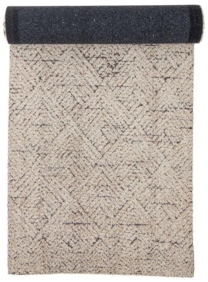 Krémszínű pamutkeverék futószőnyeg 75x245 cm Saxo – Bloomingville