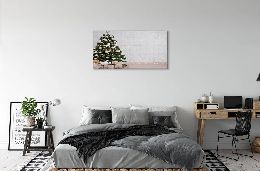 Canvas képek Karácsonyfa díszítés ajándék 125x50 cm