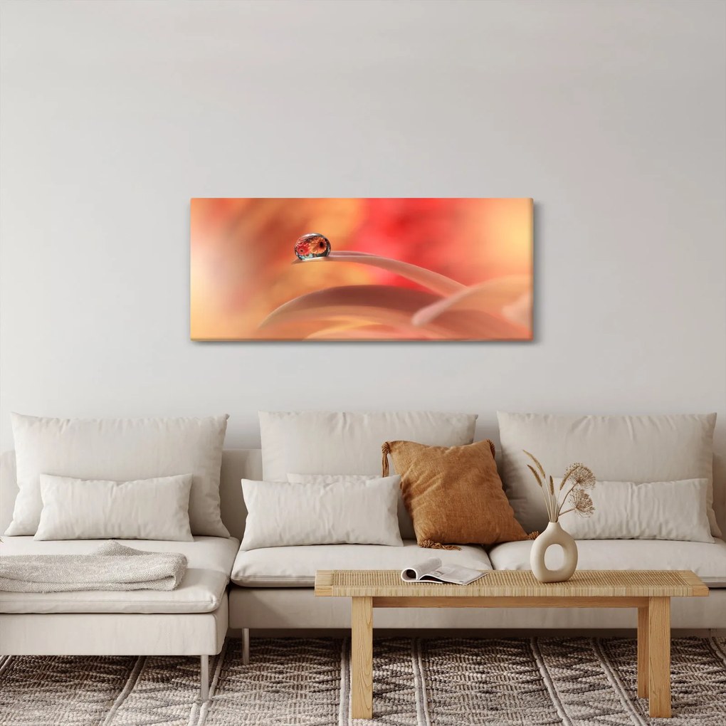 Virágos harmatcsepp képe (120x50 cm)
