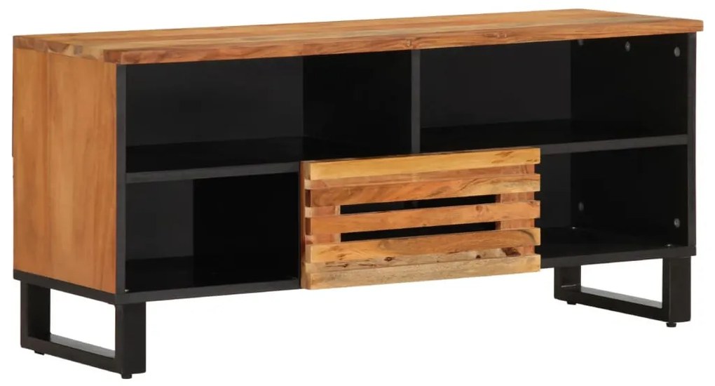 tömör akácfa TV-szekrény 100 x 34 x 46 cm