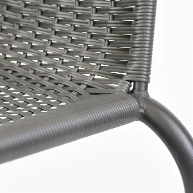 Kerti bisztrószék egymásba rakható szürke