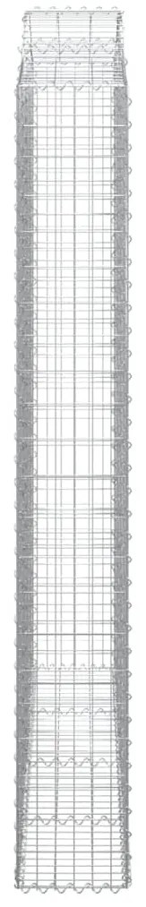 íves horganyzott vas gabion kosár 200x30x220/240 cm