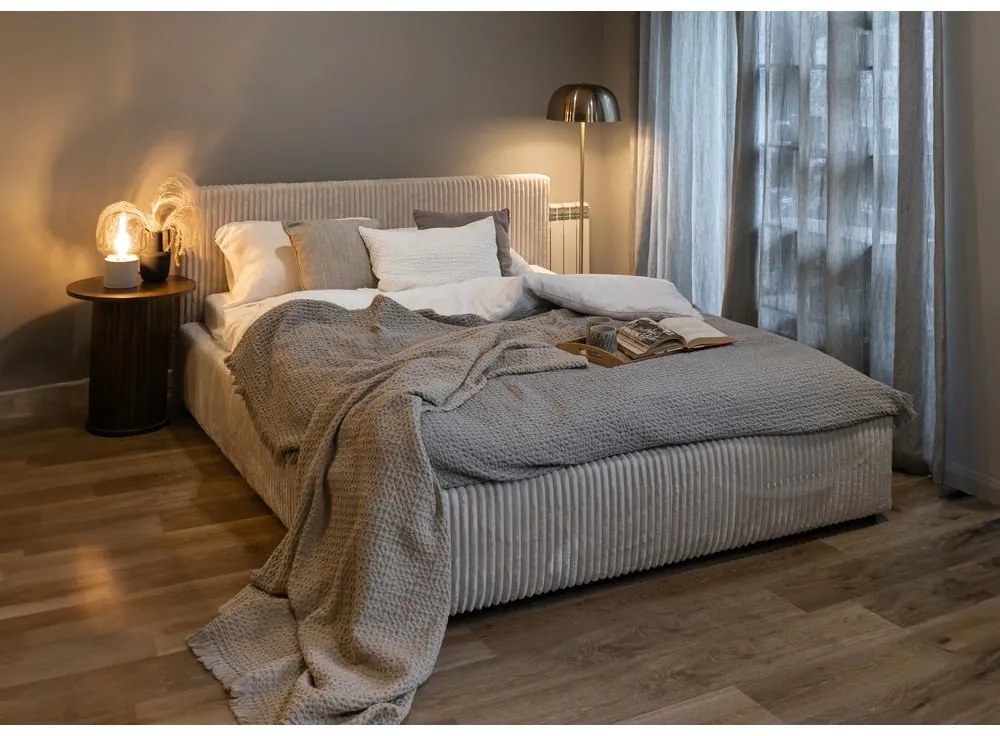 Franciaágy 180 cm Tulia 180  (krém + fekete). Akció -19%. 1100274