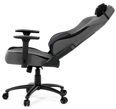 Gamer szék hintamechanikával, szürke szövetkárpittal. KA-F12 GREY2
