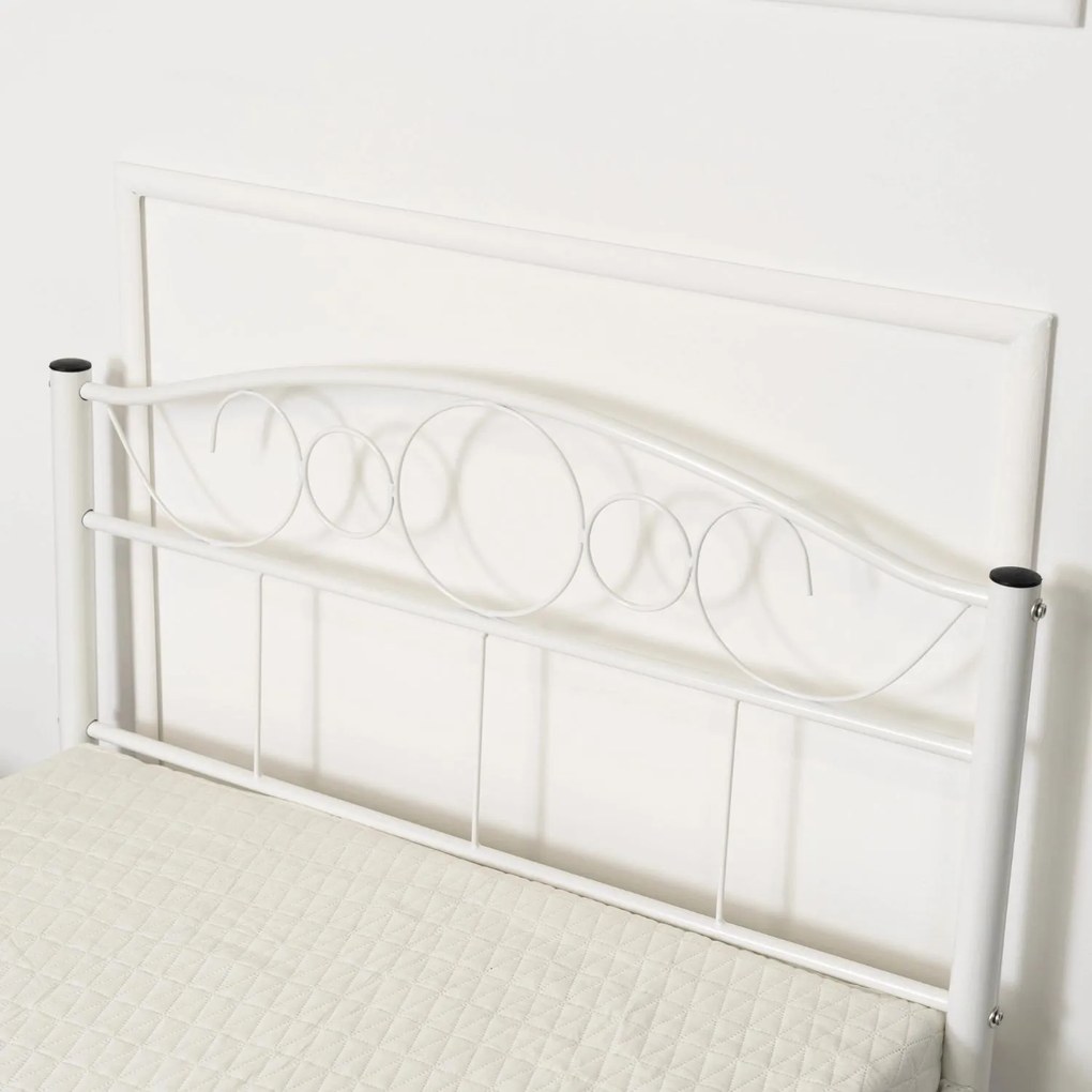 Fém ágy 90 cm Granjeros (fehér) (ágyráccsal). Akció -22%. 1119134