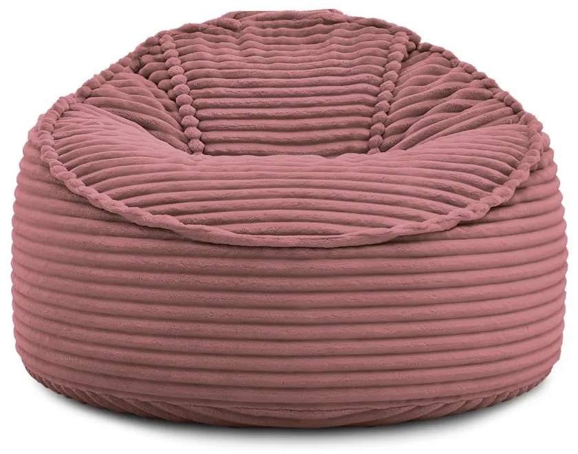 Rózsaszín kordbársony babzsákfotel Socrate – Bobochic Paris