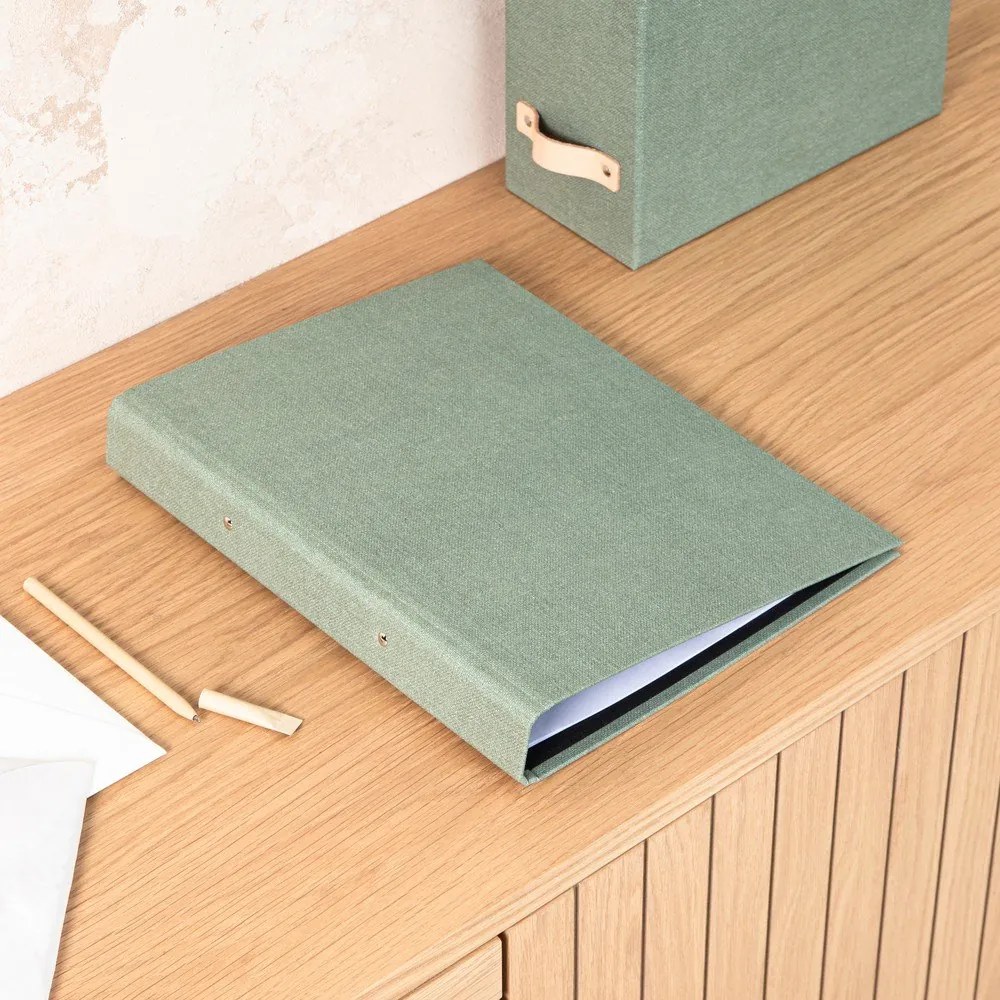 Zöld karton rendszerező Ringo Canvas Paper Laminate – Bigso