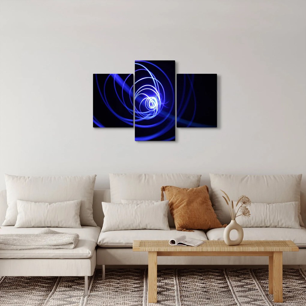 Kék spirálok képe (90x60 cm)