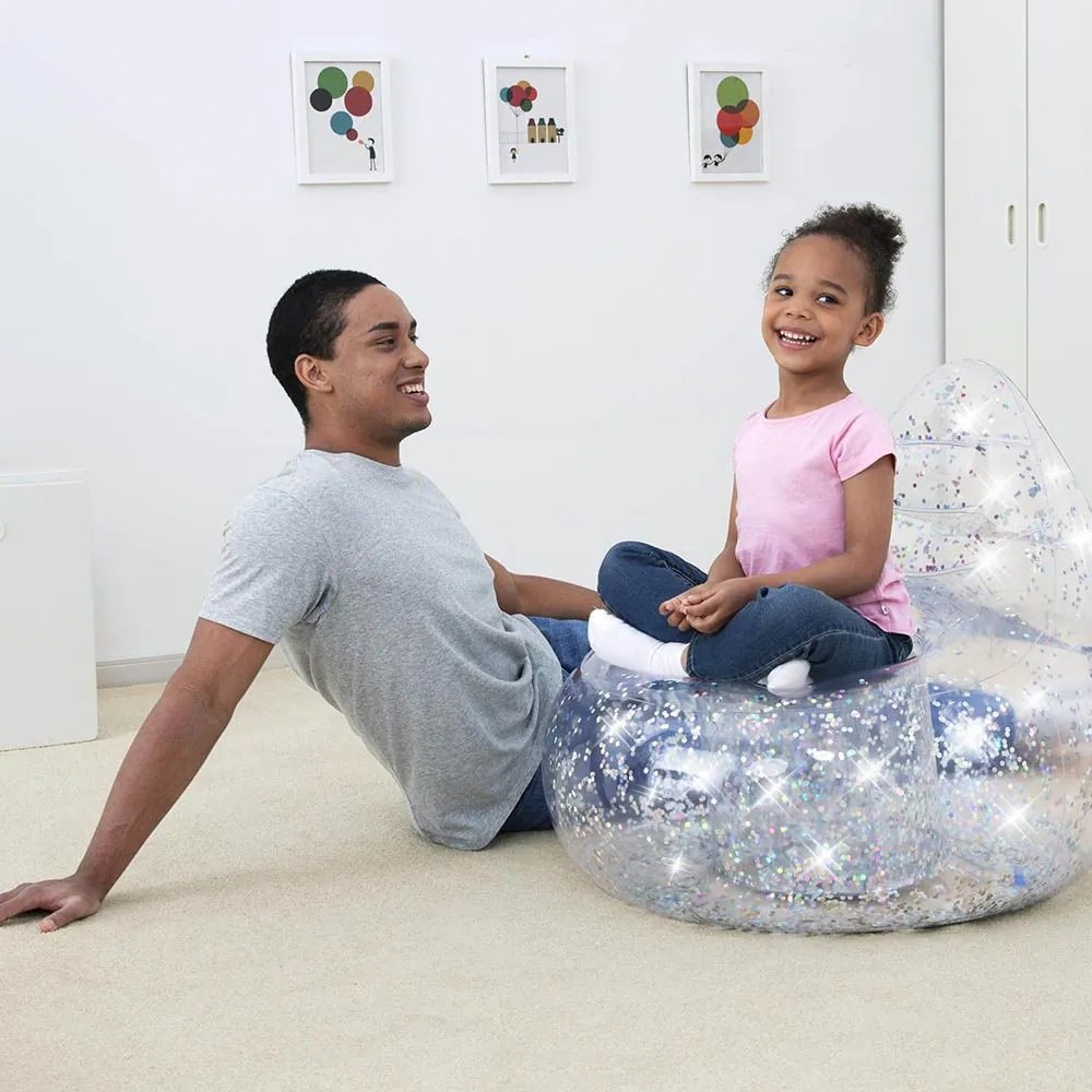 Bestway GLITTER DREAM™ FELFÚJHATÓ SZÉK 3+ GYEREKEKNEK 72 x 72 x 64 cm