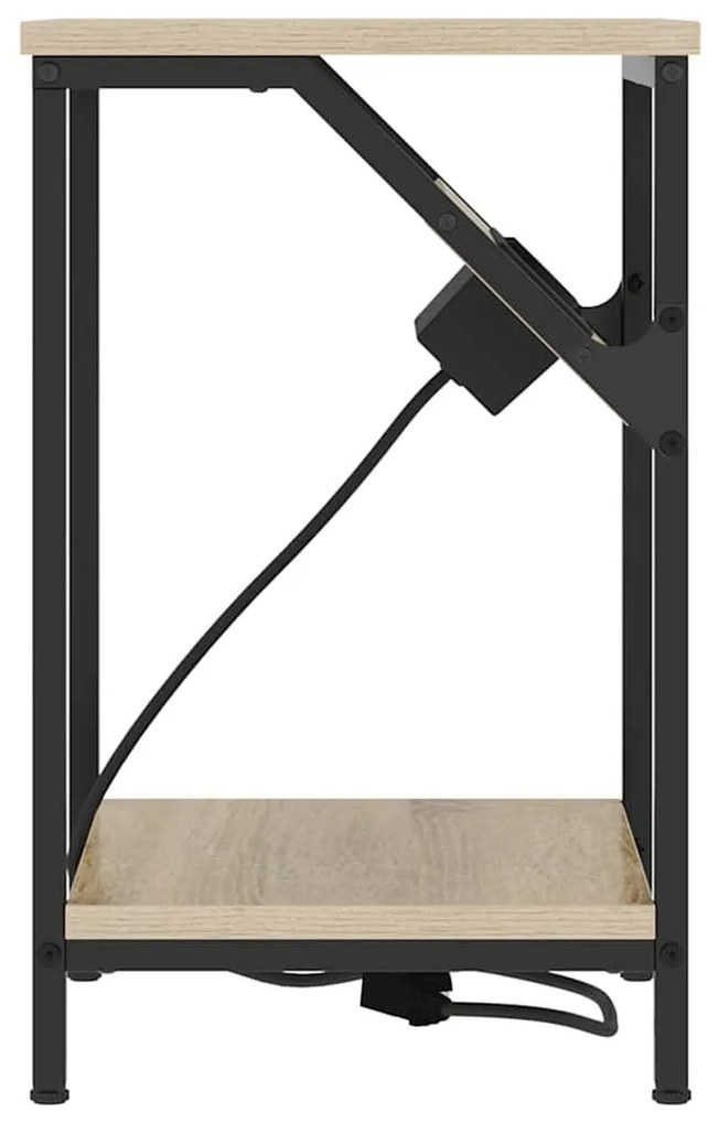 Éjjeli Szekrények 2 pcs sonoma tölgy 38 x 30 x 48 cm Faanyag