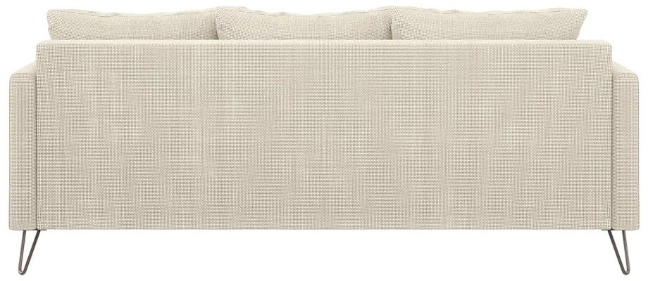 Krémszínű zsenília kanapé 200 cm Freya – Ropez