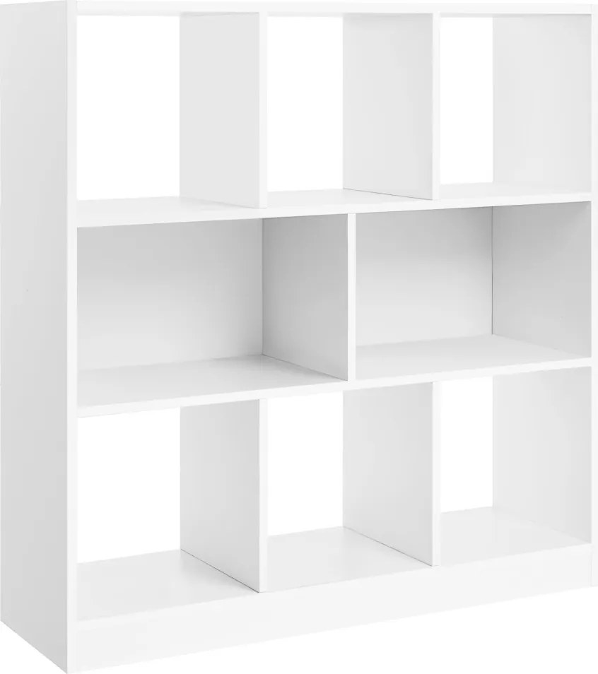 Könyvespolc, tárolópolc, fehér 97x30x100cm