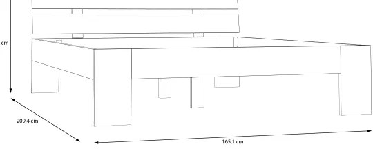 Kétszemélyes ágy PIROA 160x200 cm bézs