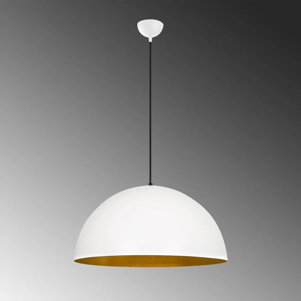 Sivani MR-720 fehér-arany fém függőlámpa, Ø60 cm
