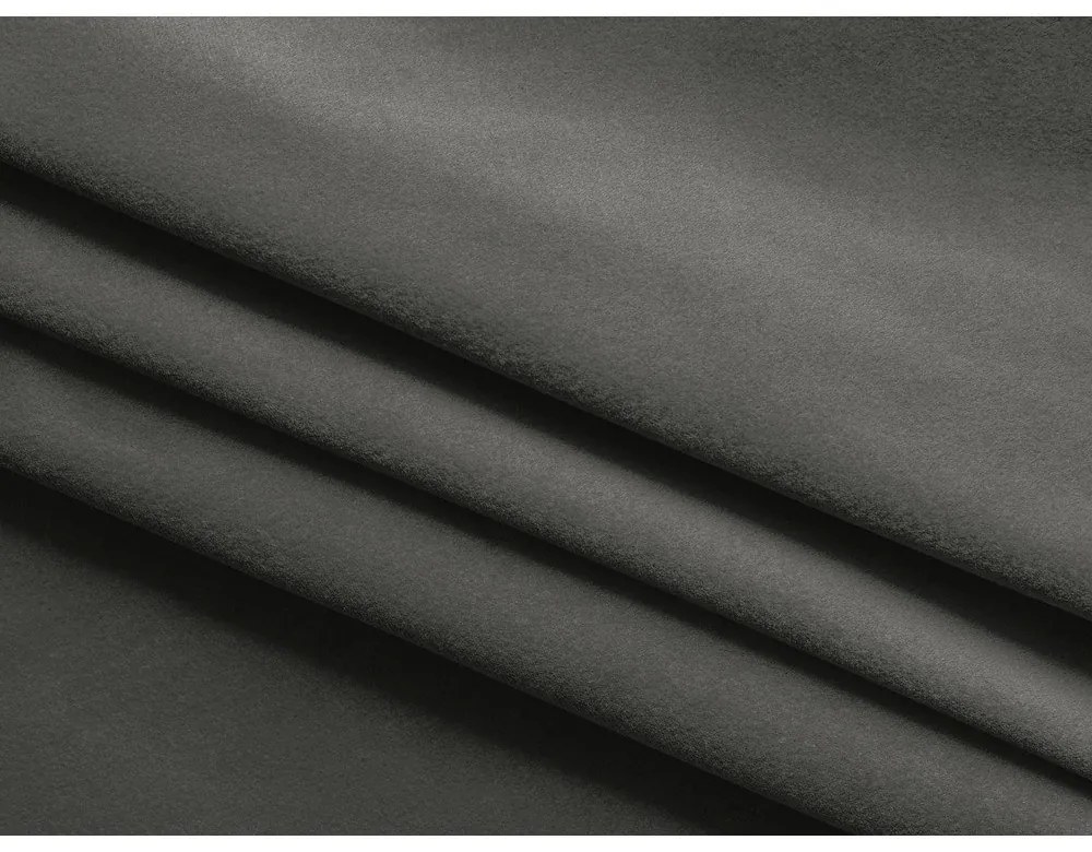 Sötétszürke bársony kinyitható-tárolóhelyes kanapé 225 cm Hula – Makamii