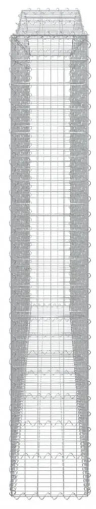 íves horganyzott vas gabion kosár 400x30x180/200 cm