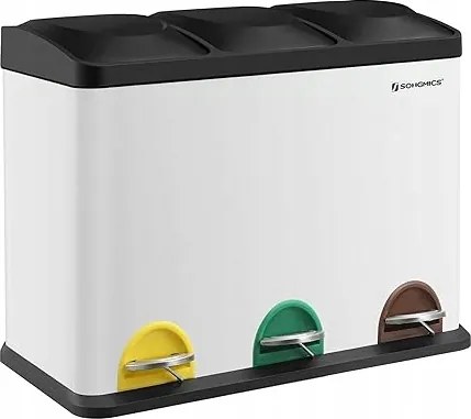 Szemetes Kuka Személyszállításhoz 3 Rekeszes Belső Vödörkékkel 45 Liter