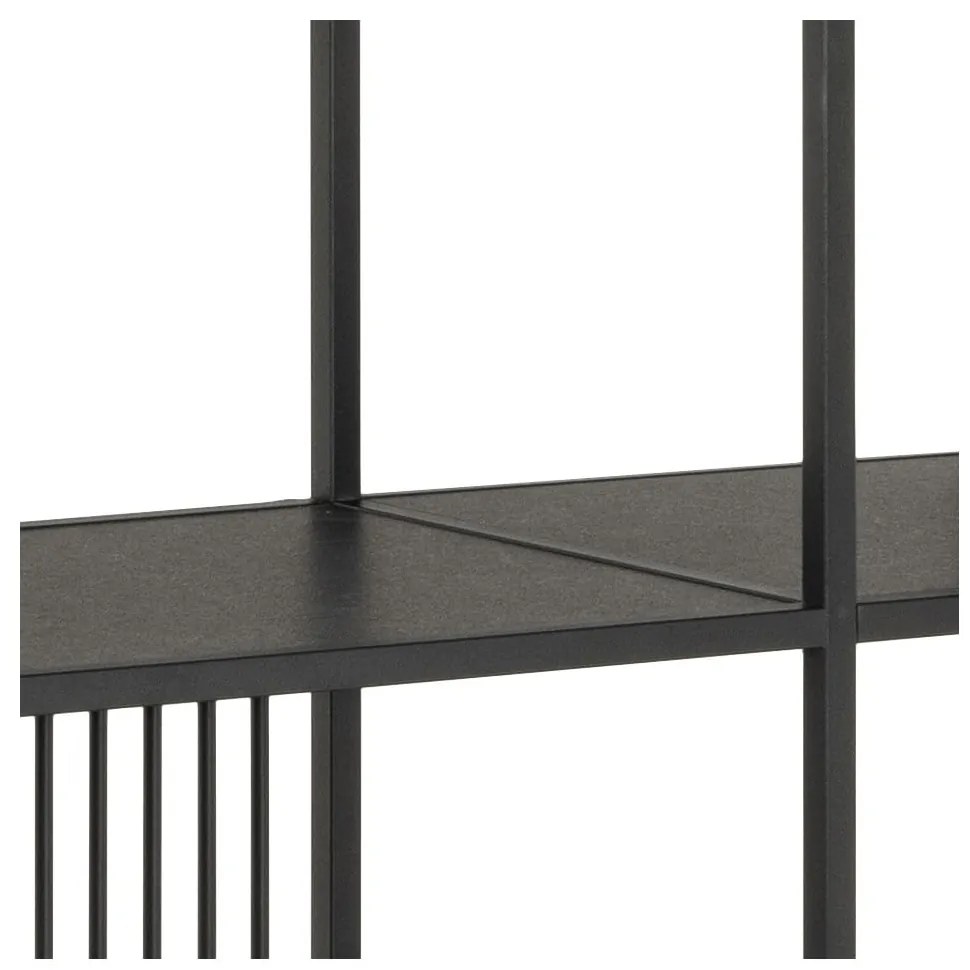 Fekete könyvespolc 120x185x35 cm Strington – Actona