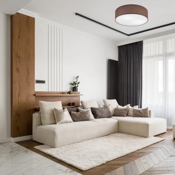 SIRJA mennyezeti lámpa 2xE27/60W/230V, 45 cm, barna